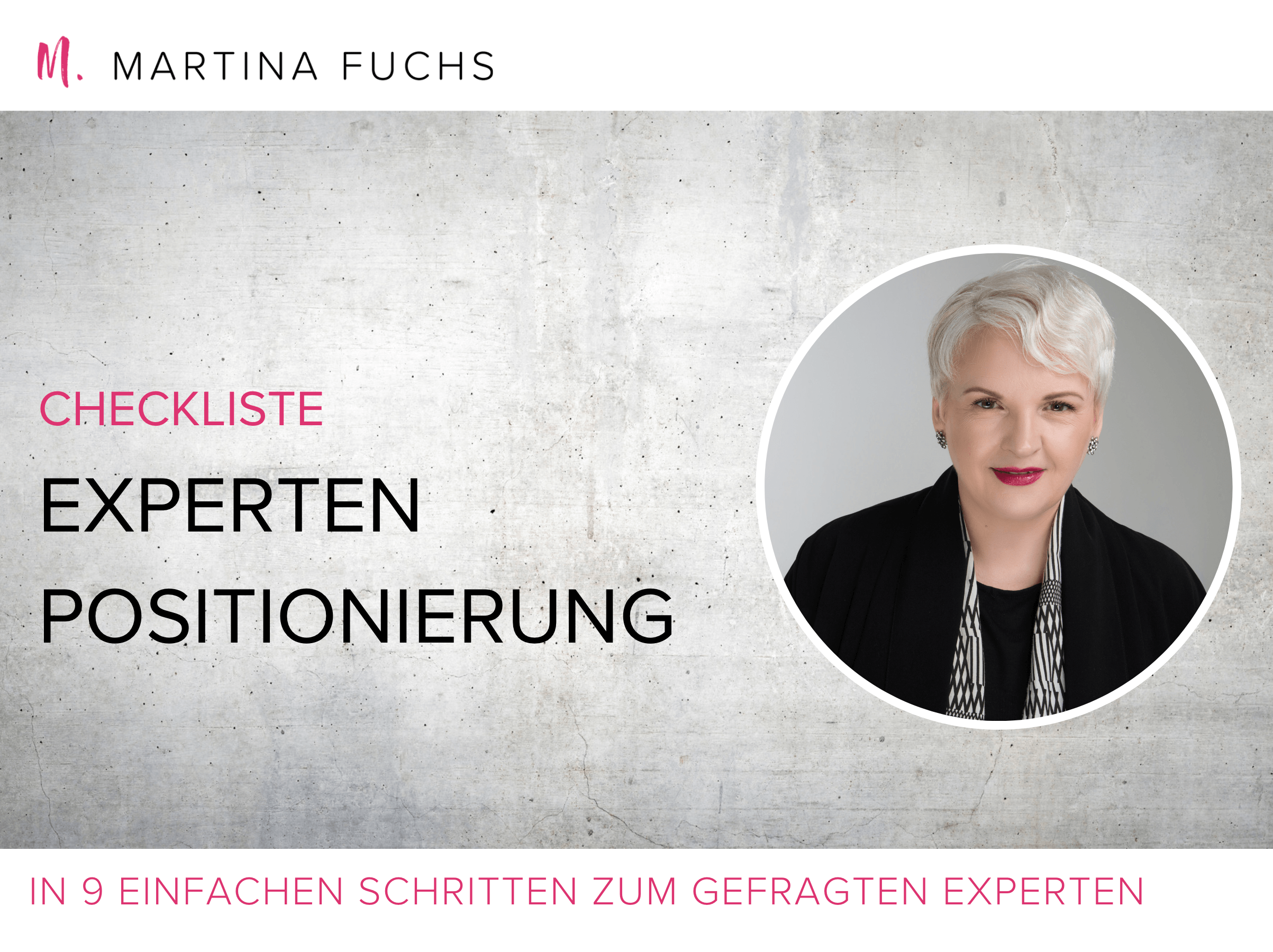 Checkliste Experten Positionierung Martina Fuchs