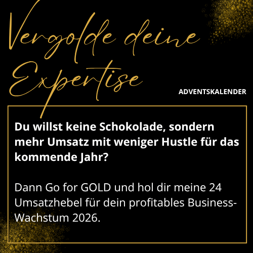 Vergolde deine expertise adventskalender